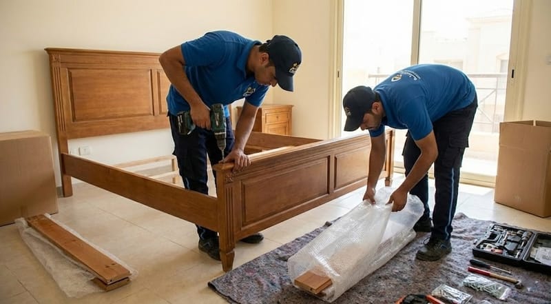 خدمات التغليف والفك والتركيب