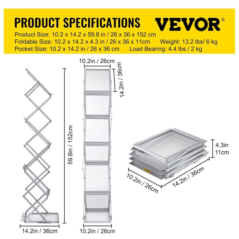 Espositore Pieghevole per Brochure