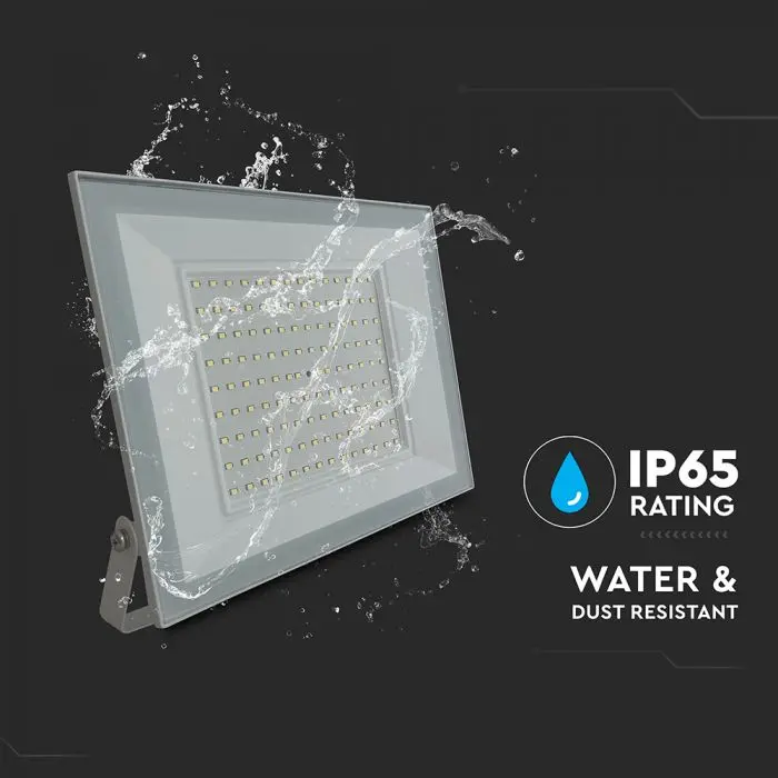 100W Slim E-Series SMD LED Floodlight with Integrated Driver, White 4000K, IP65