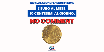 MANOVRA, PENSIONI MINIME, ELEMOSINA. 3 EURO IN PIU’ AL MESE
