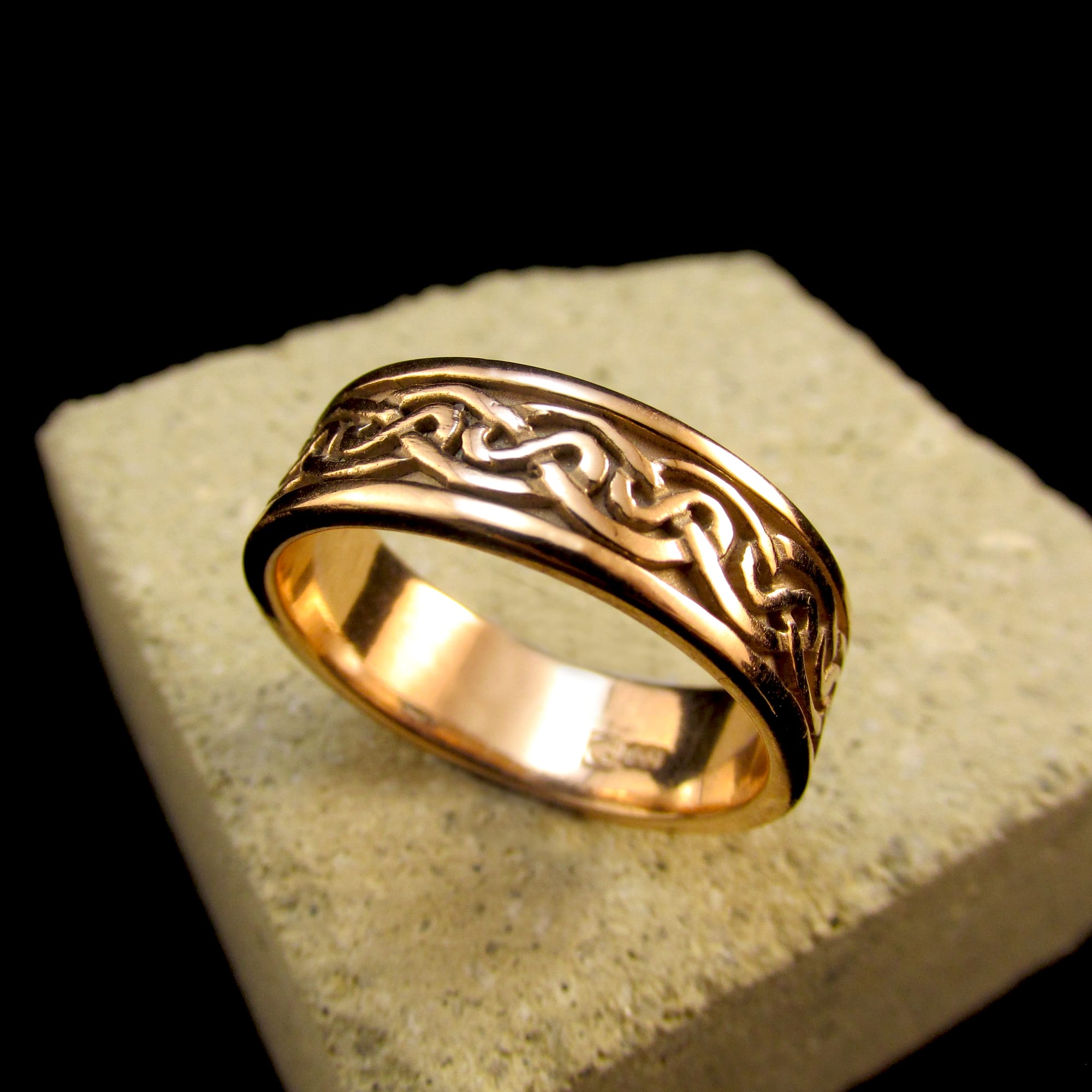 9ct Rose Gold Gents Celtic Band (Ref#26014)
