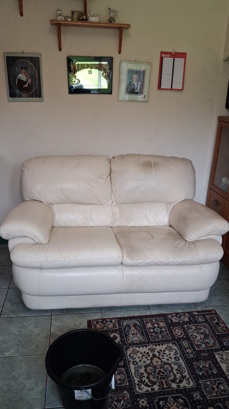 Leather sofa deep clean and conditioned