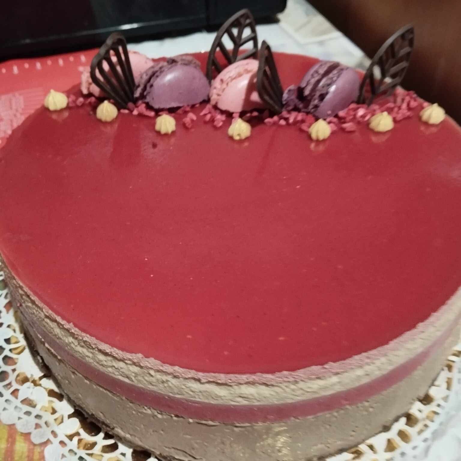 Málnás csokoládé torta