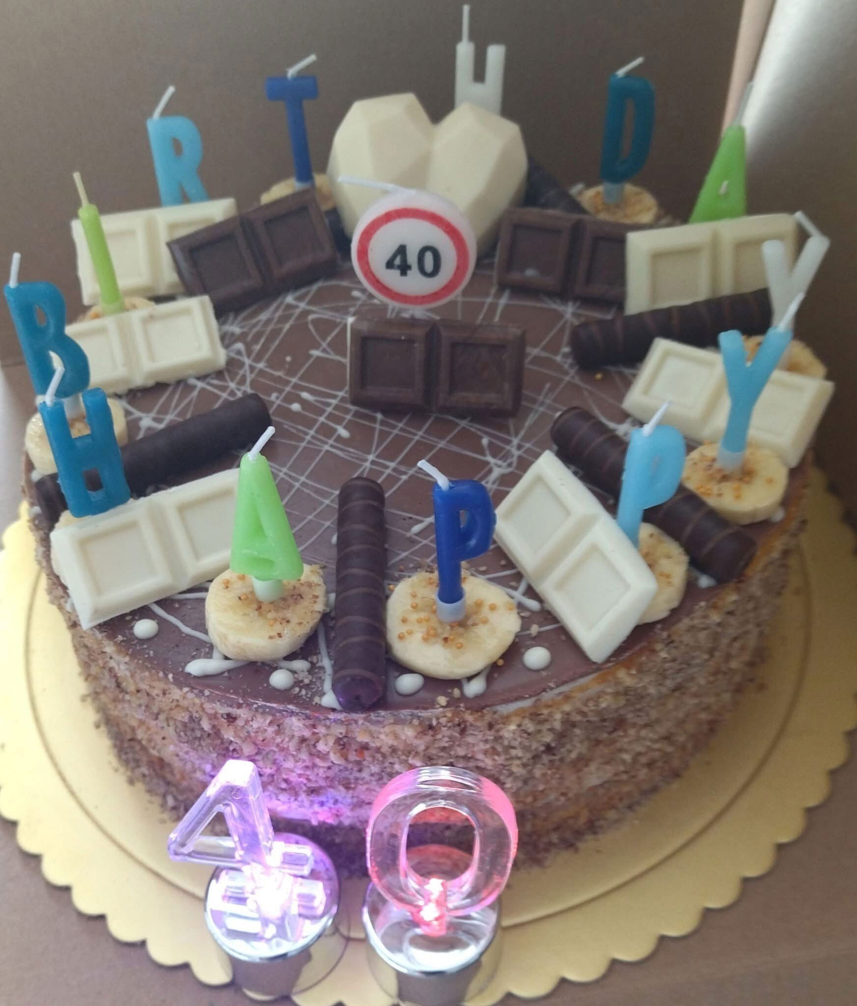 Mogyorókrémes banán torta