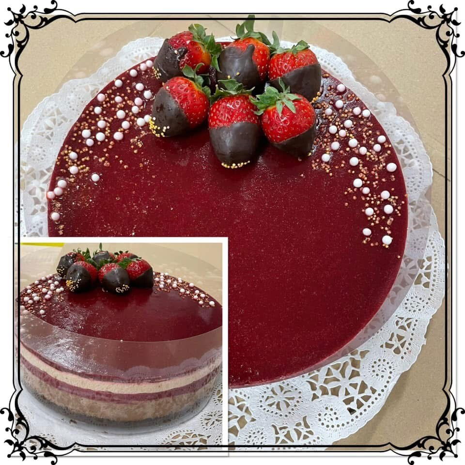 Málnás csokoládé torta