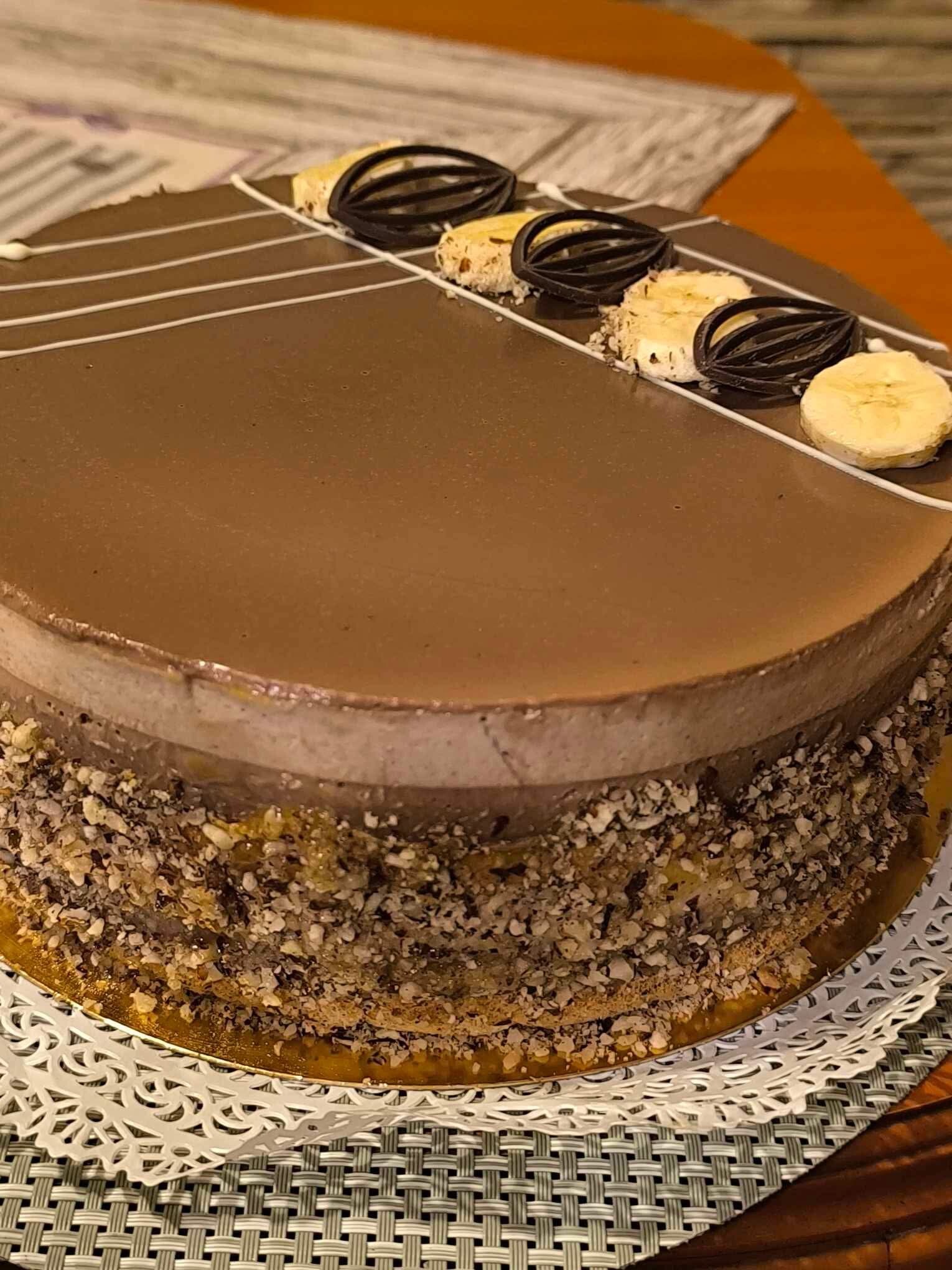 Mogyorókrémes banán torta