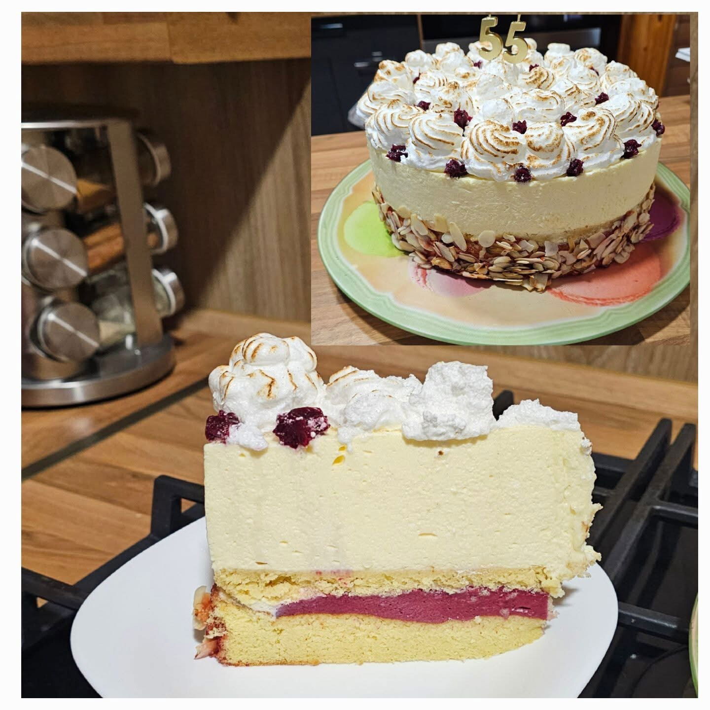 Erdei gyümöcsös madártej torta