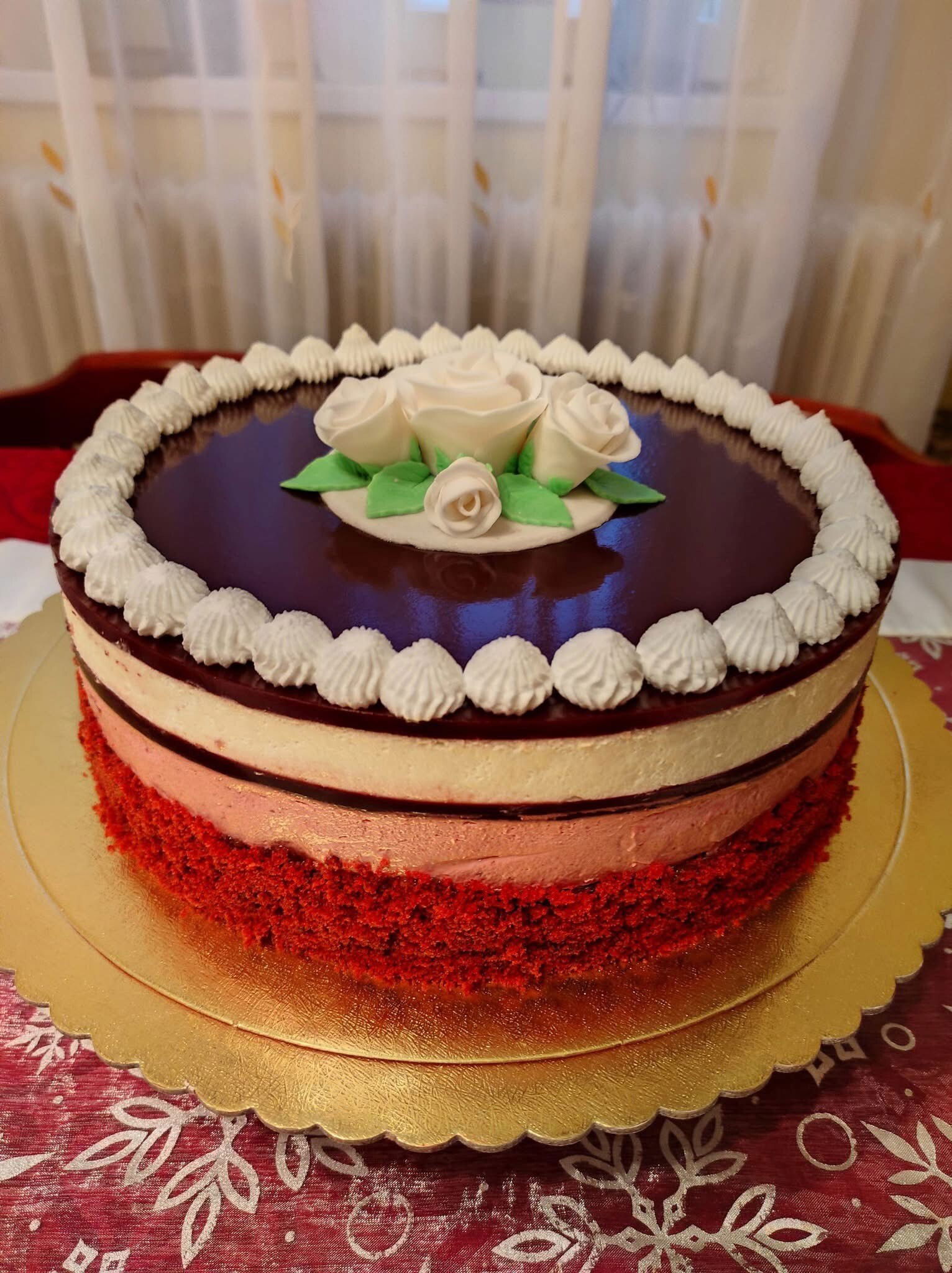 Fehércsokis málna torta