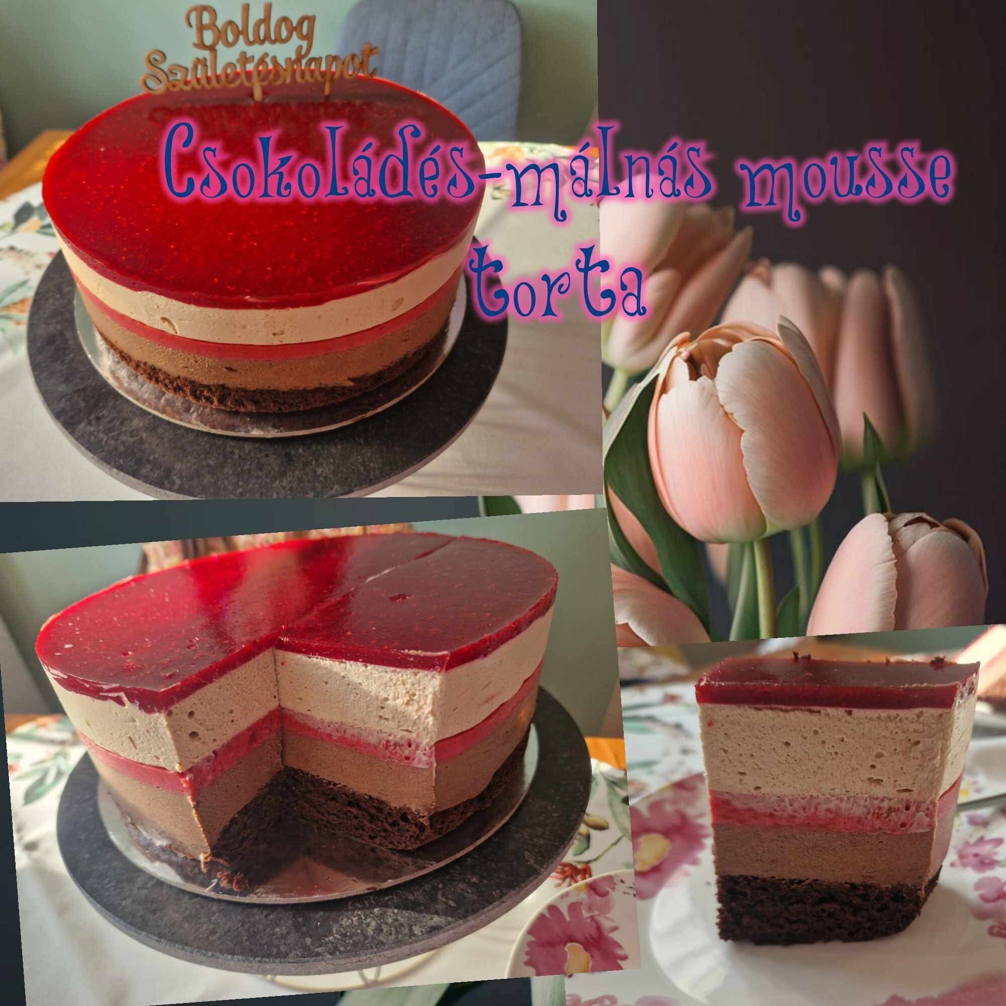 Málnás csokoládé torta