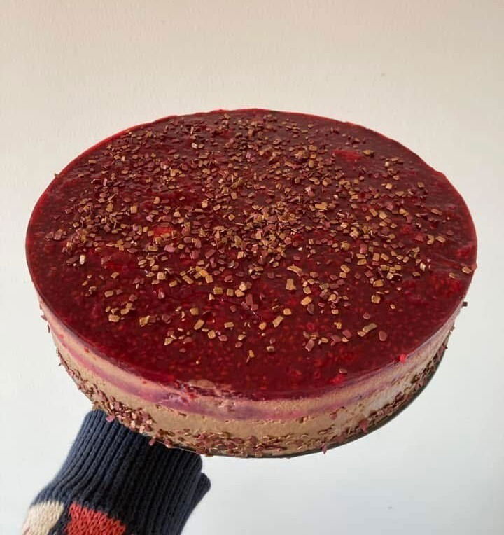 Málnás csokoládé torta