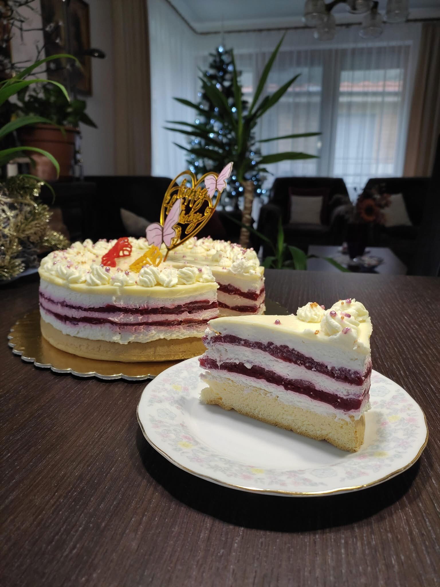 Fehércsokis málna torta