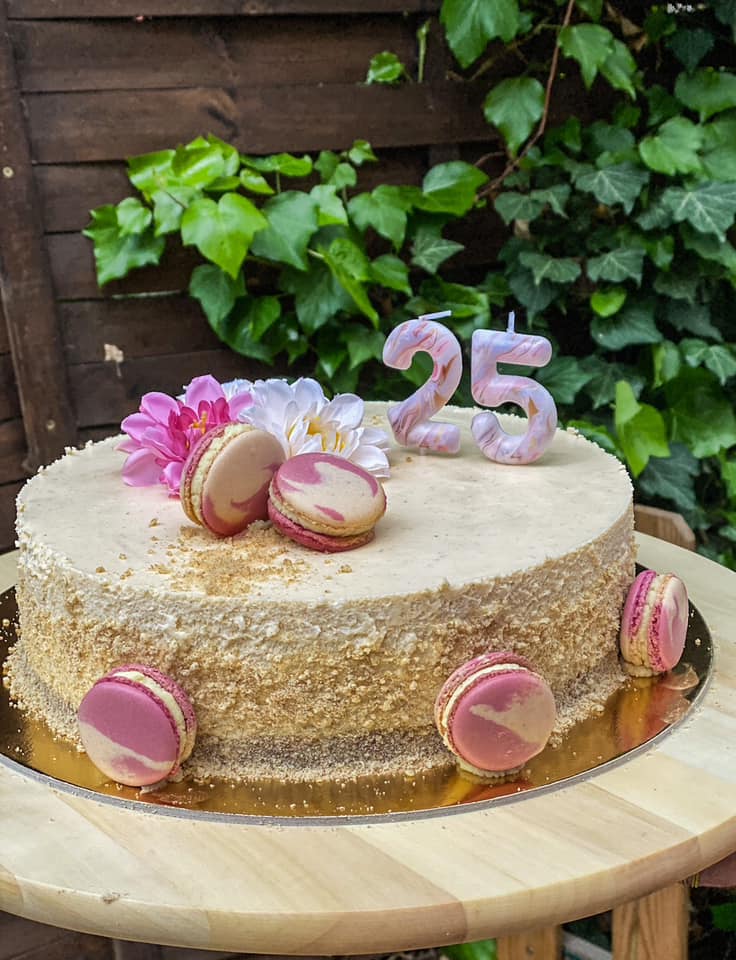 Almás -mandulás Cini minis torta vaníliával/sütés nélkül