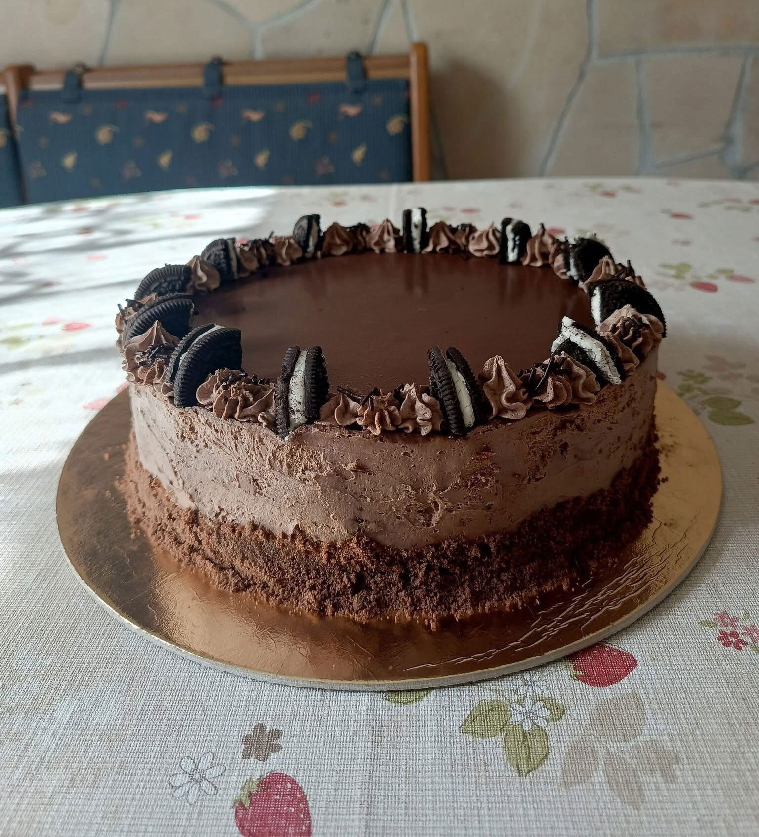 Csokis "O" keksz torta