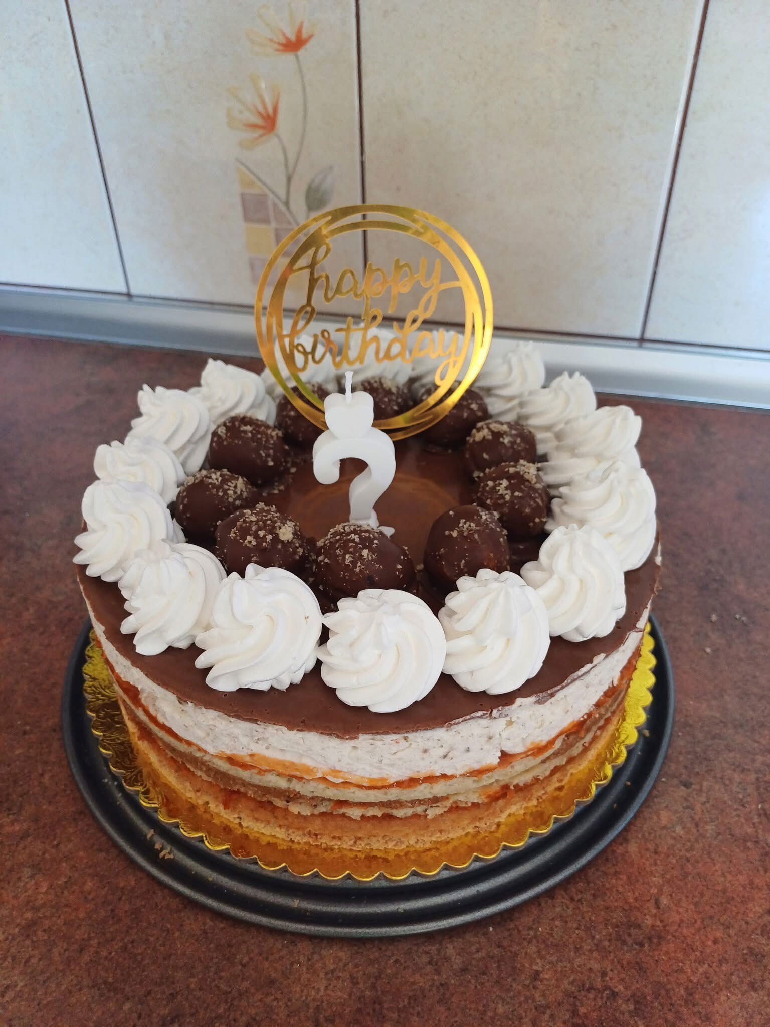 Diós zserbó torta