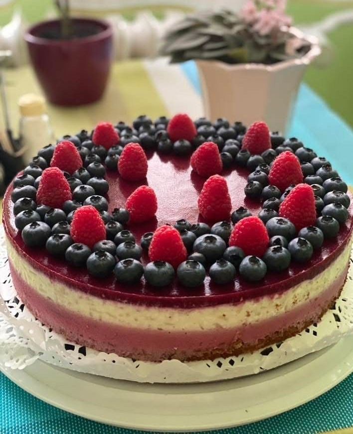 Glutén és laktózmentes túrós tejberizskrém torta, hozzáadott cukor nélkül