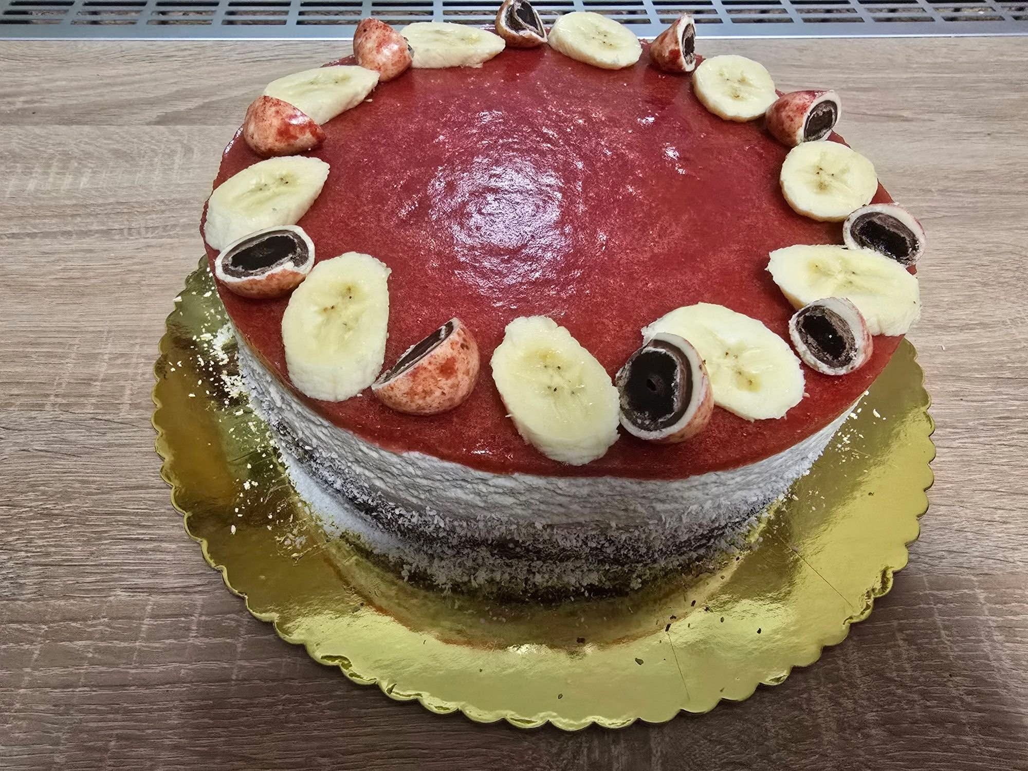 Epres banános joghurt torta