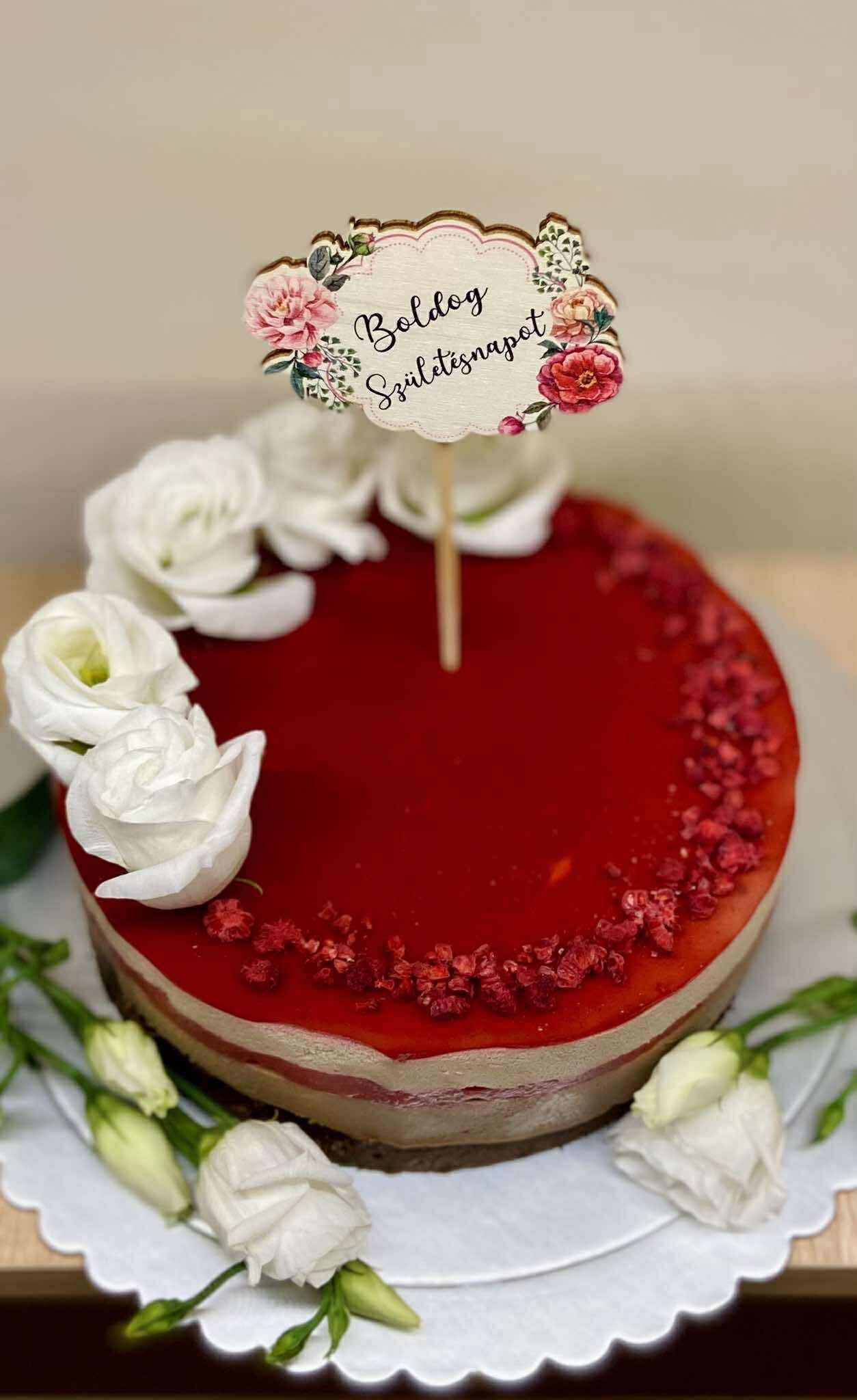 Málnás csokoládé torta
