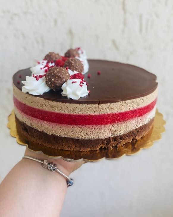 Málnás csokoládé torta