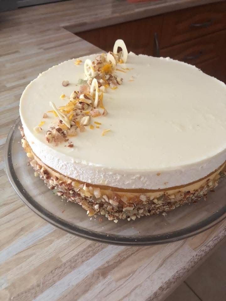 Narancsos marcipán torta