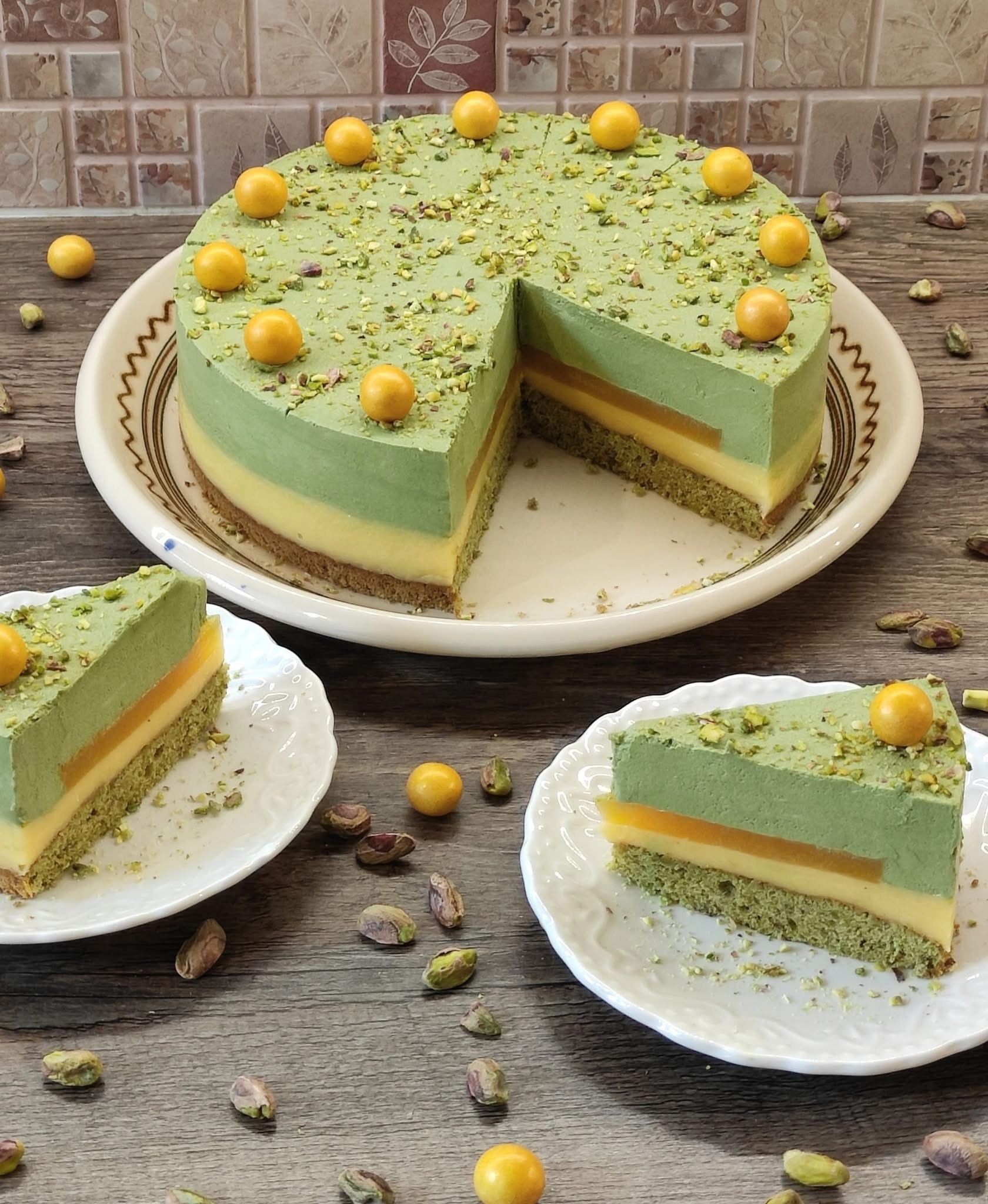 Mangós matcha torta