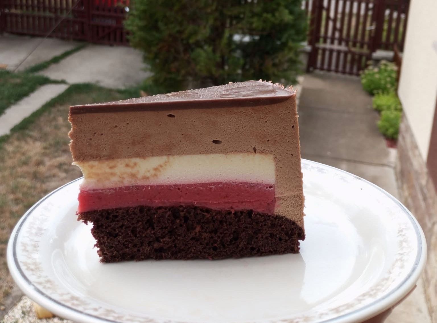 Egyszerű gyümölcsös csoki torta