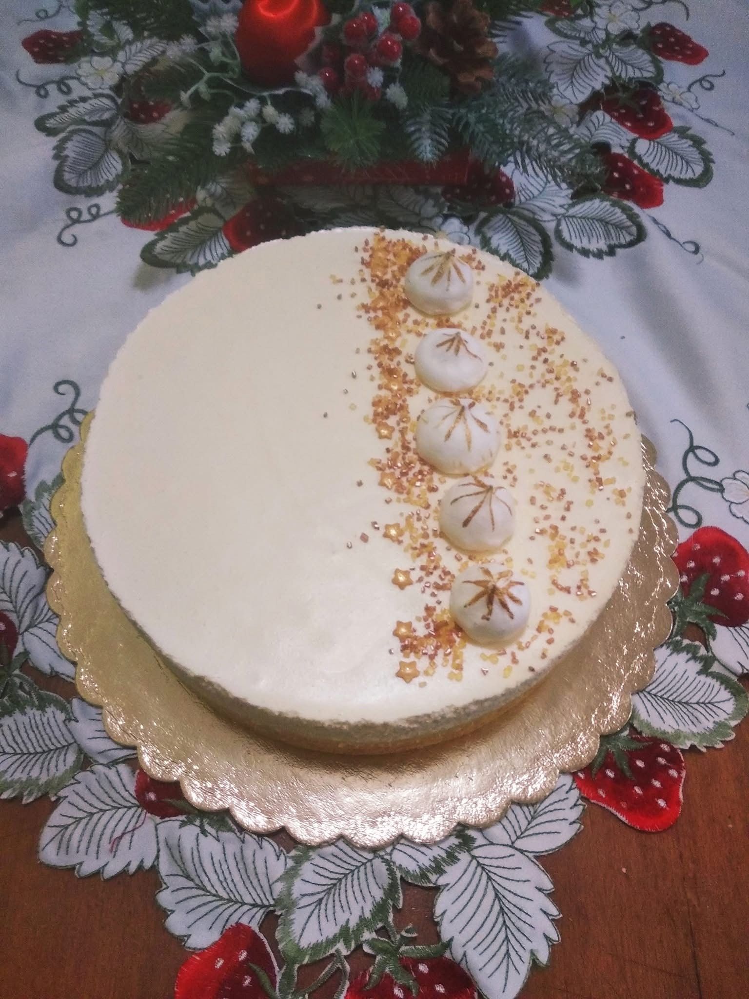 Diós-barackos pezsgőkrém torta