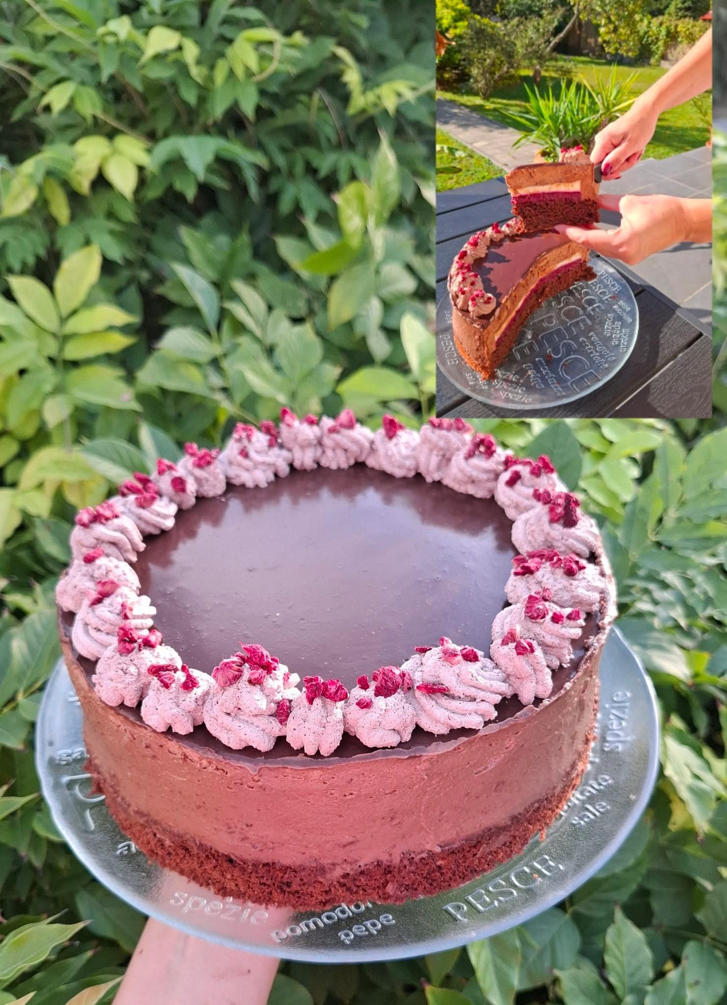 Marcipános étcsoki torta