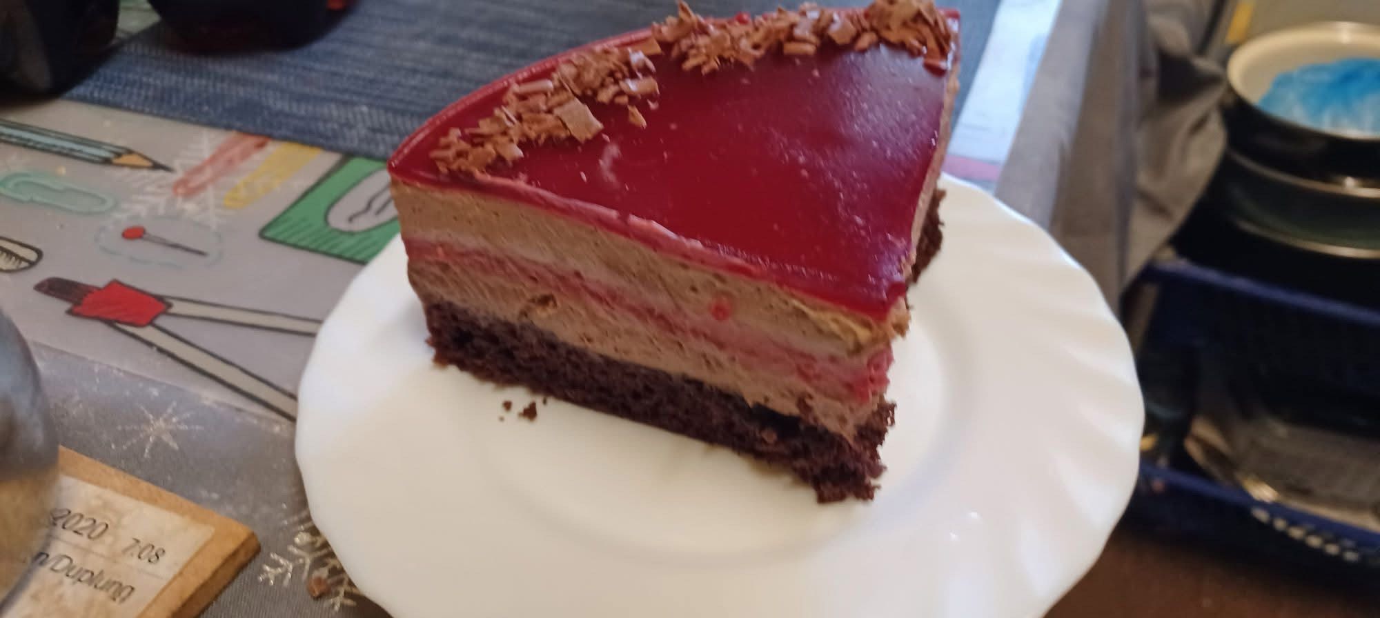 Málnás csokoládé torta