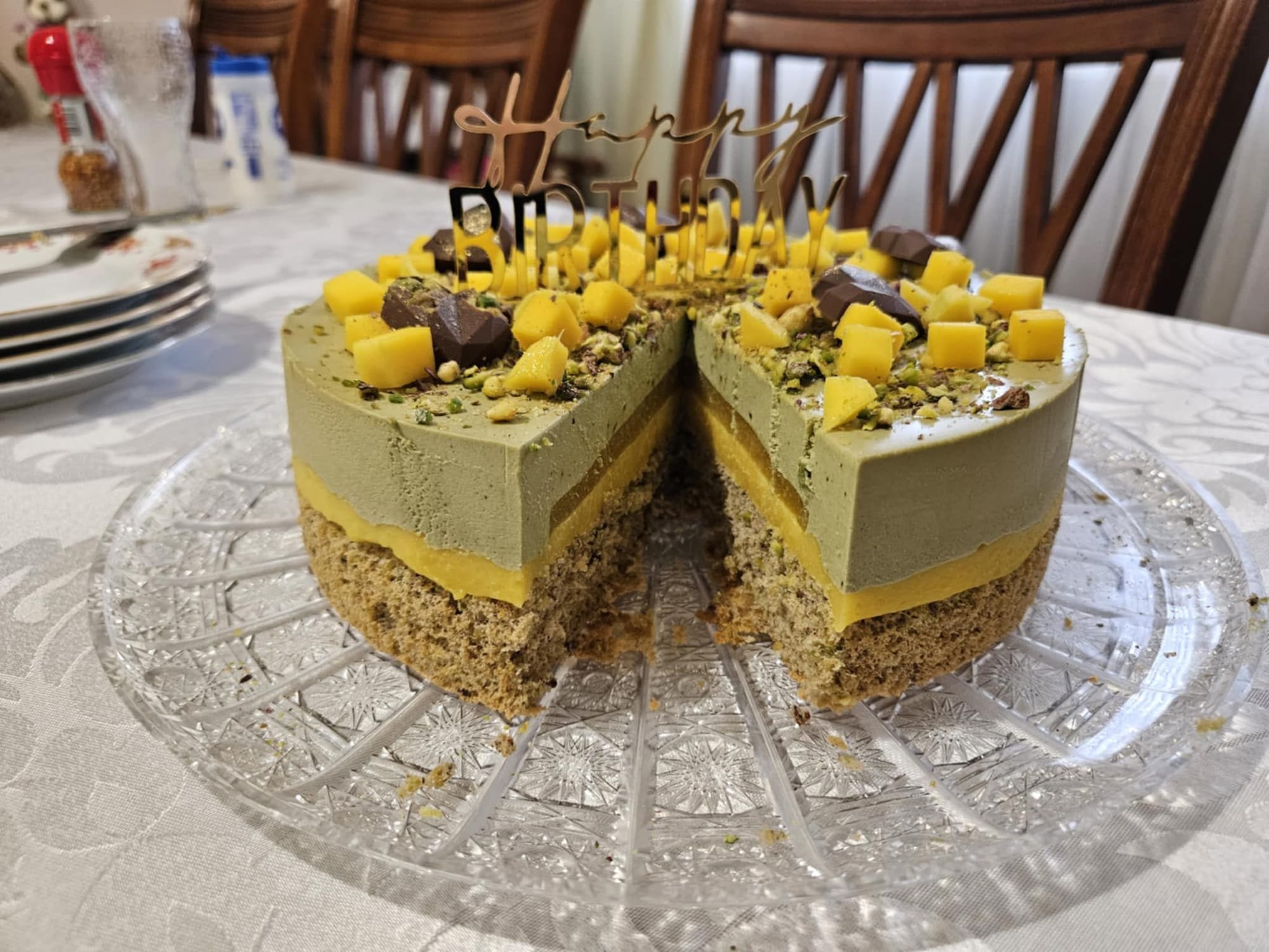Mangós matcha torta
