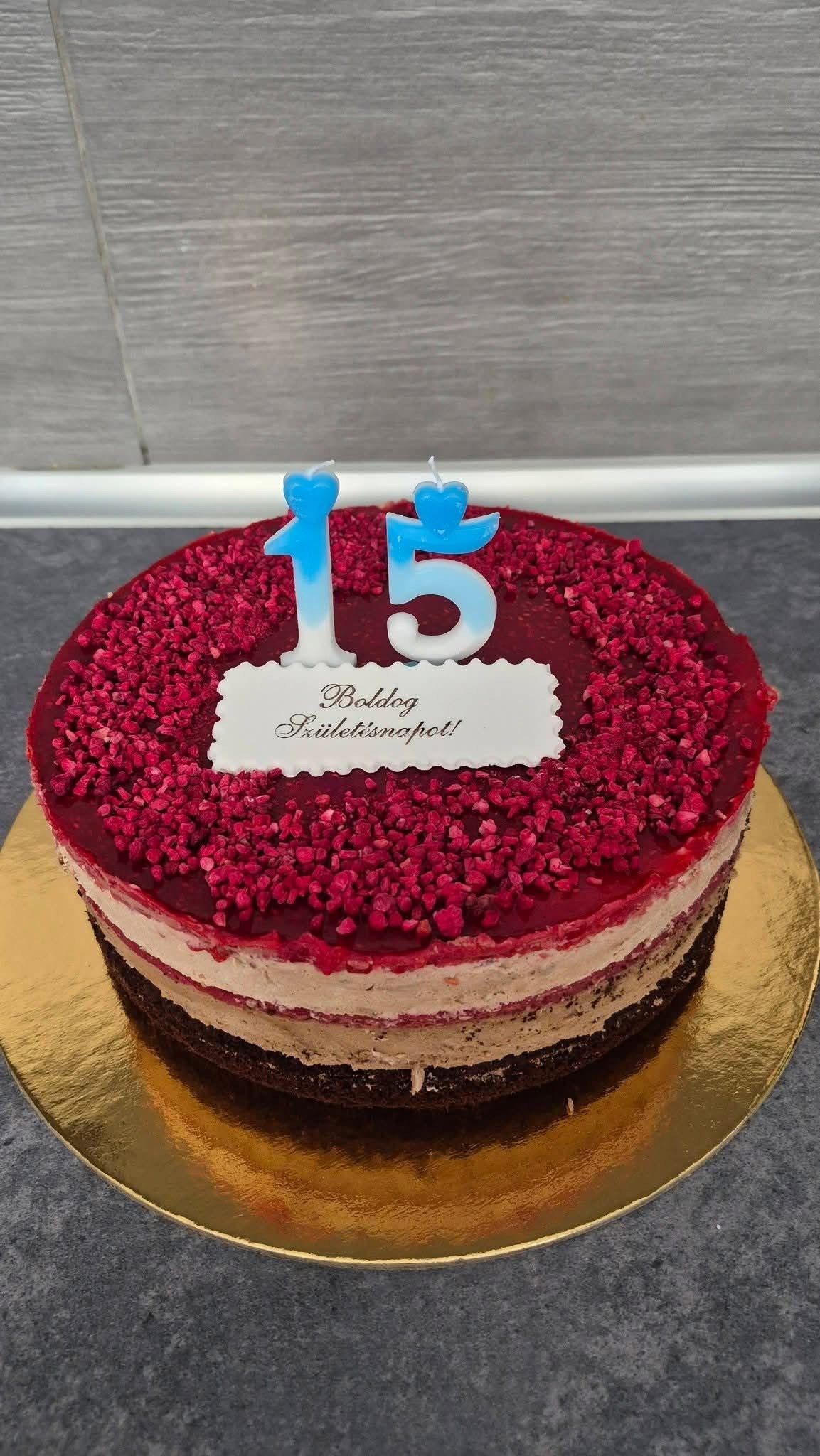 Málnás csokoládé torta