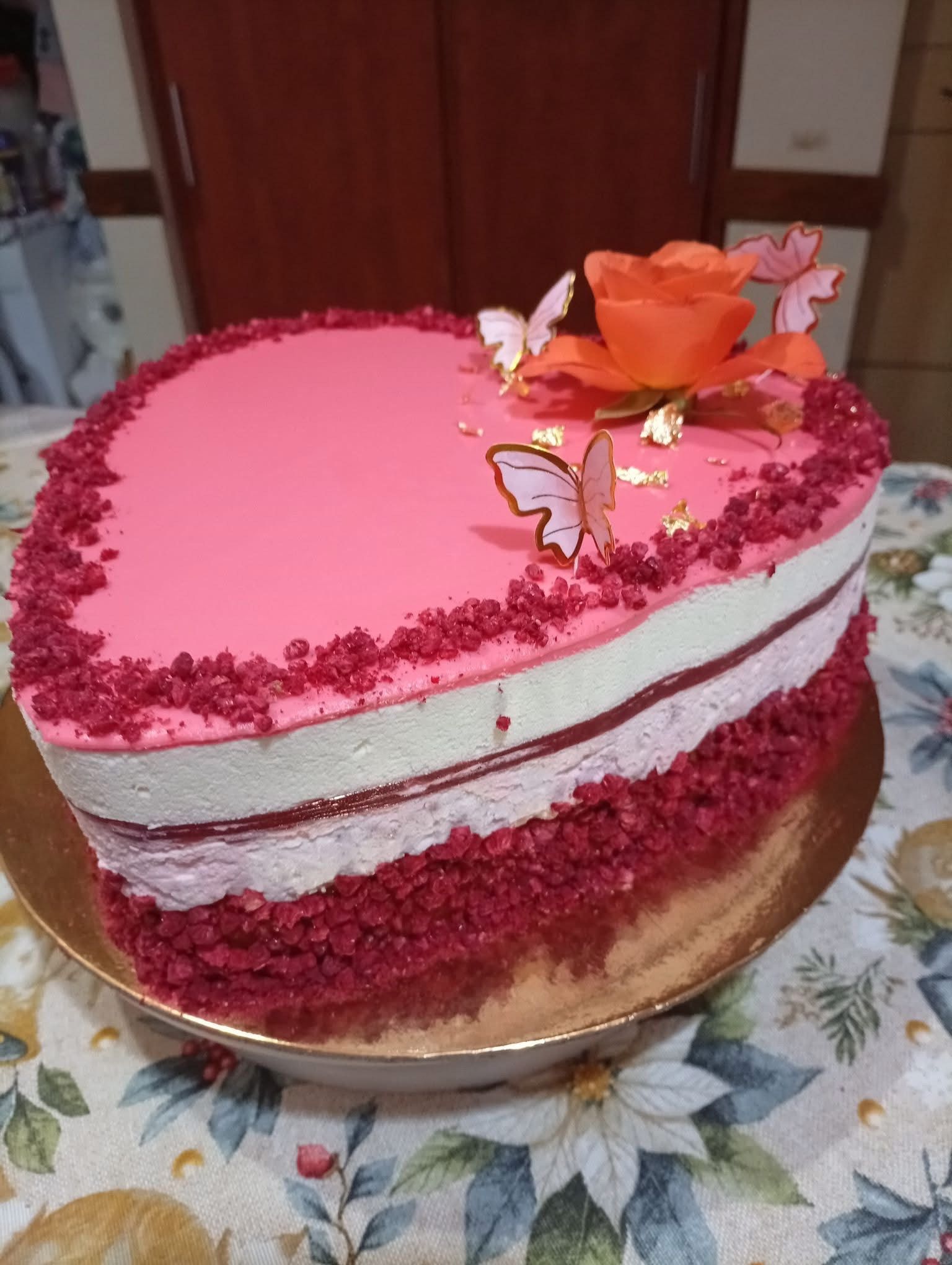 Fehércsokis málna torta