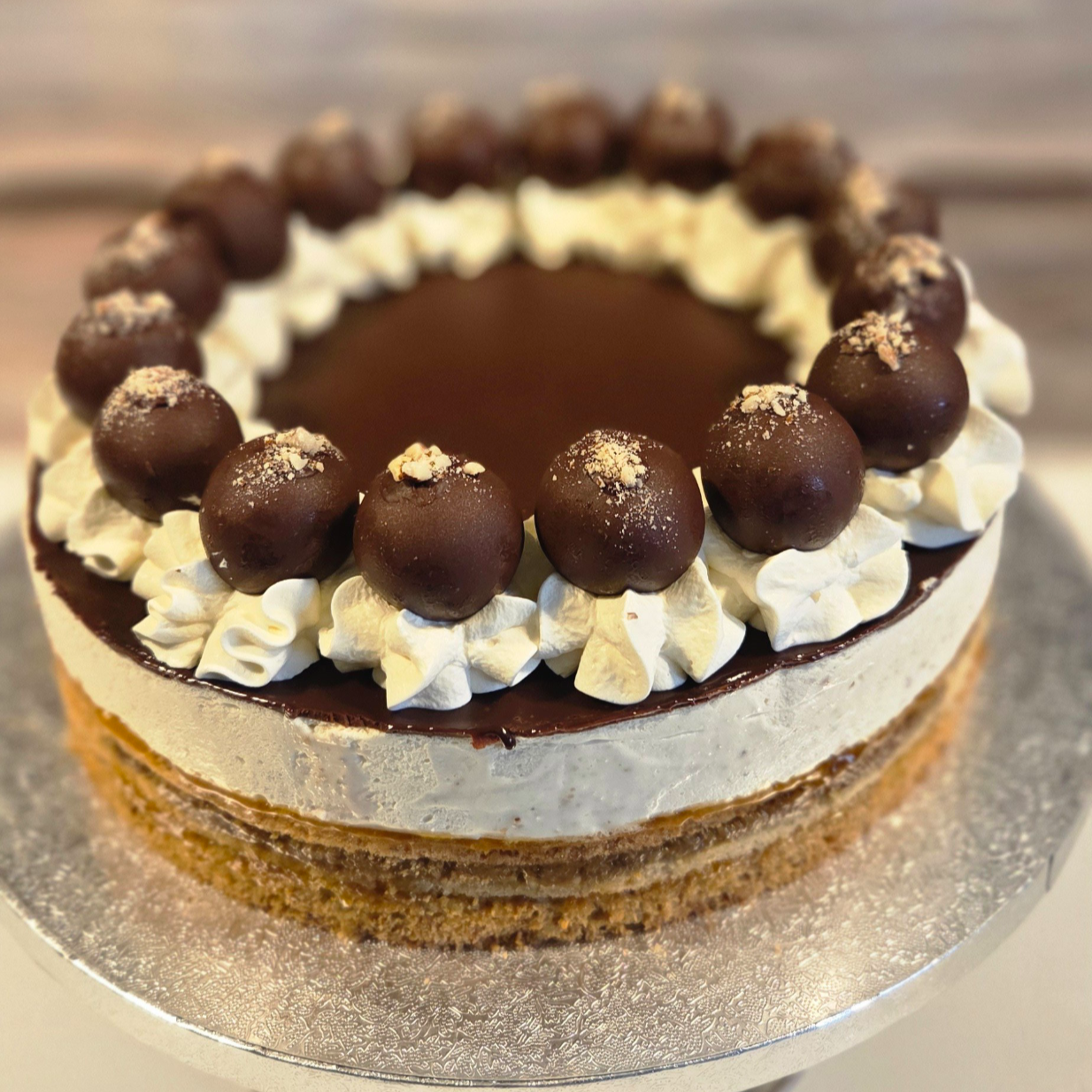 Diós zserbó torta