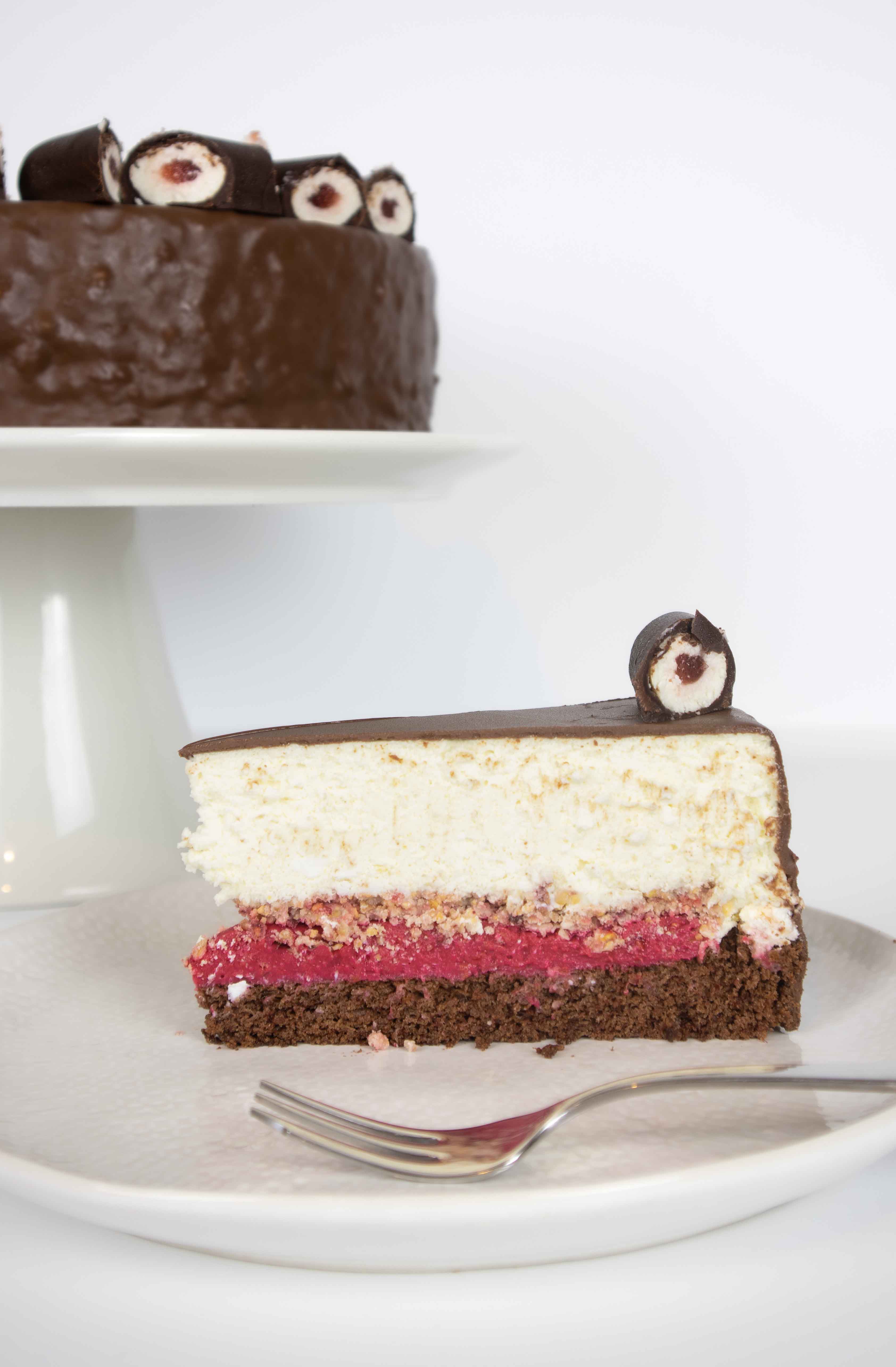 Málnás műzlis túrórudi torta