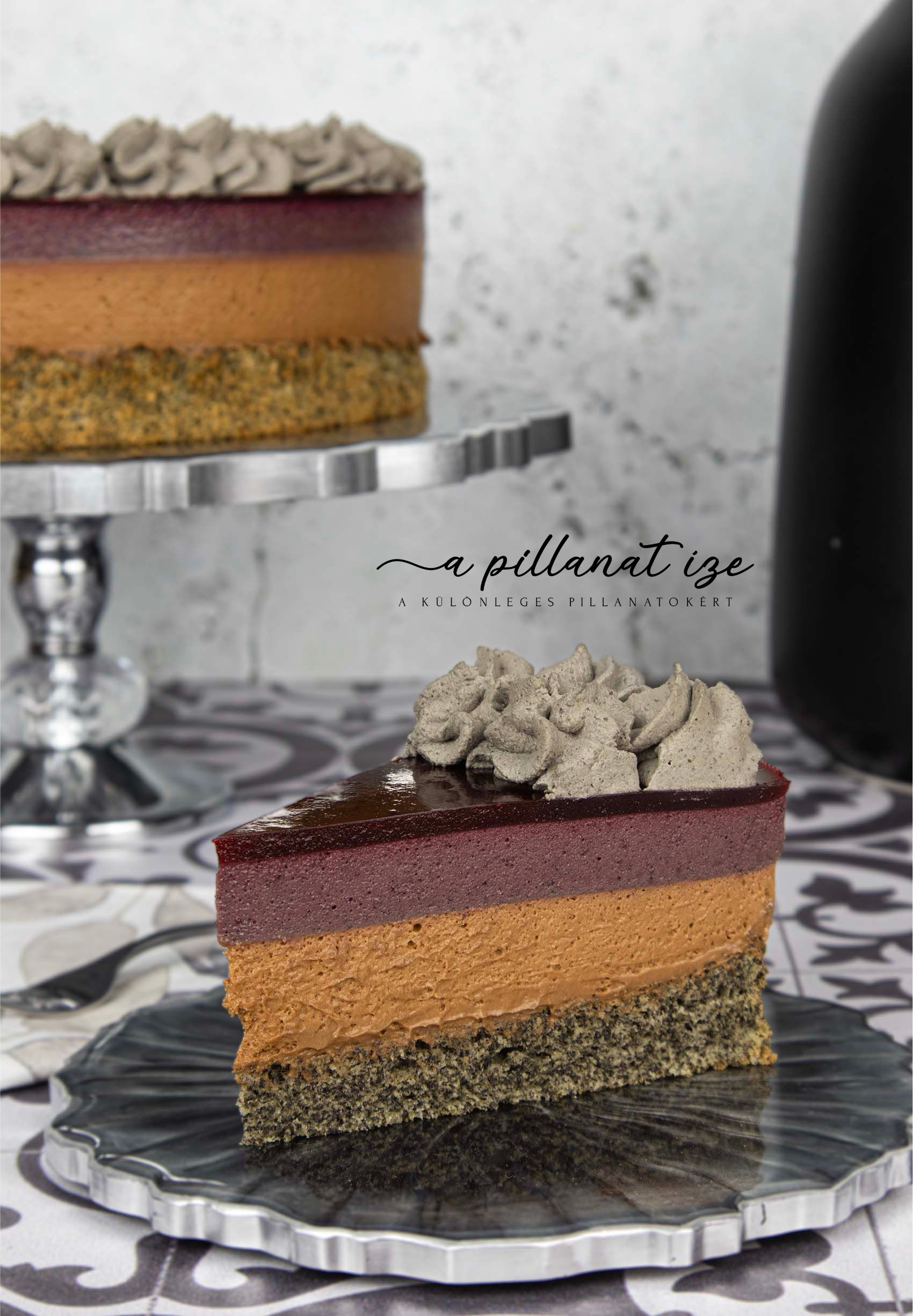 Fekete szezám torta 