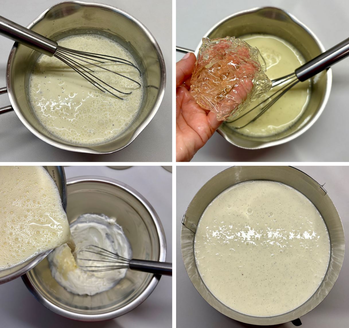 Almás - cseresznyés panna cotta torta recept 