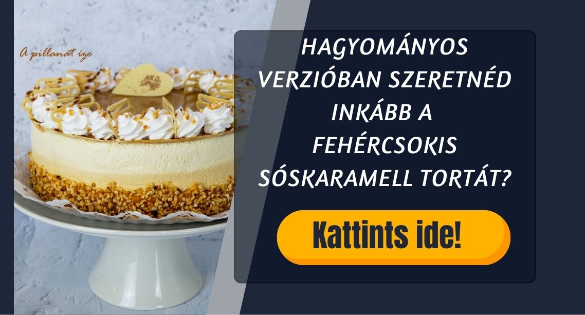 Fehércsokis sós karamell torta recept