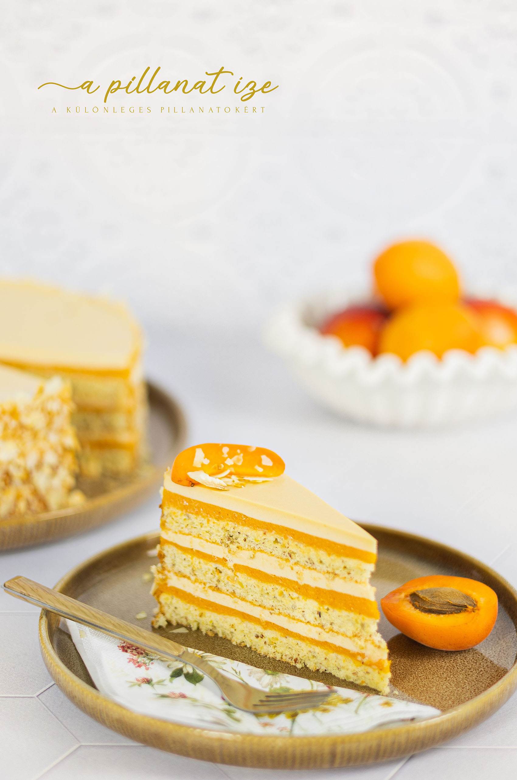 Sárgabarackos sóskaramell torta