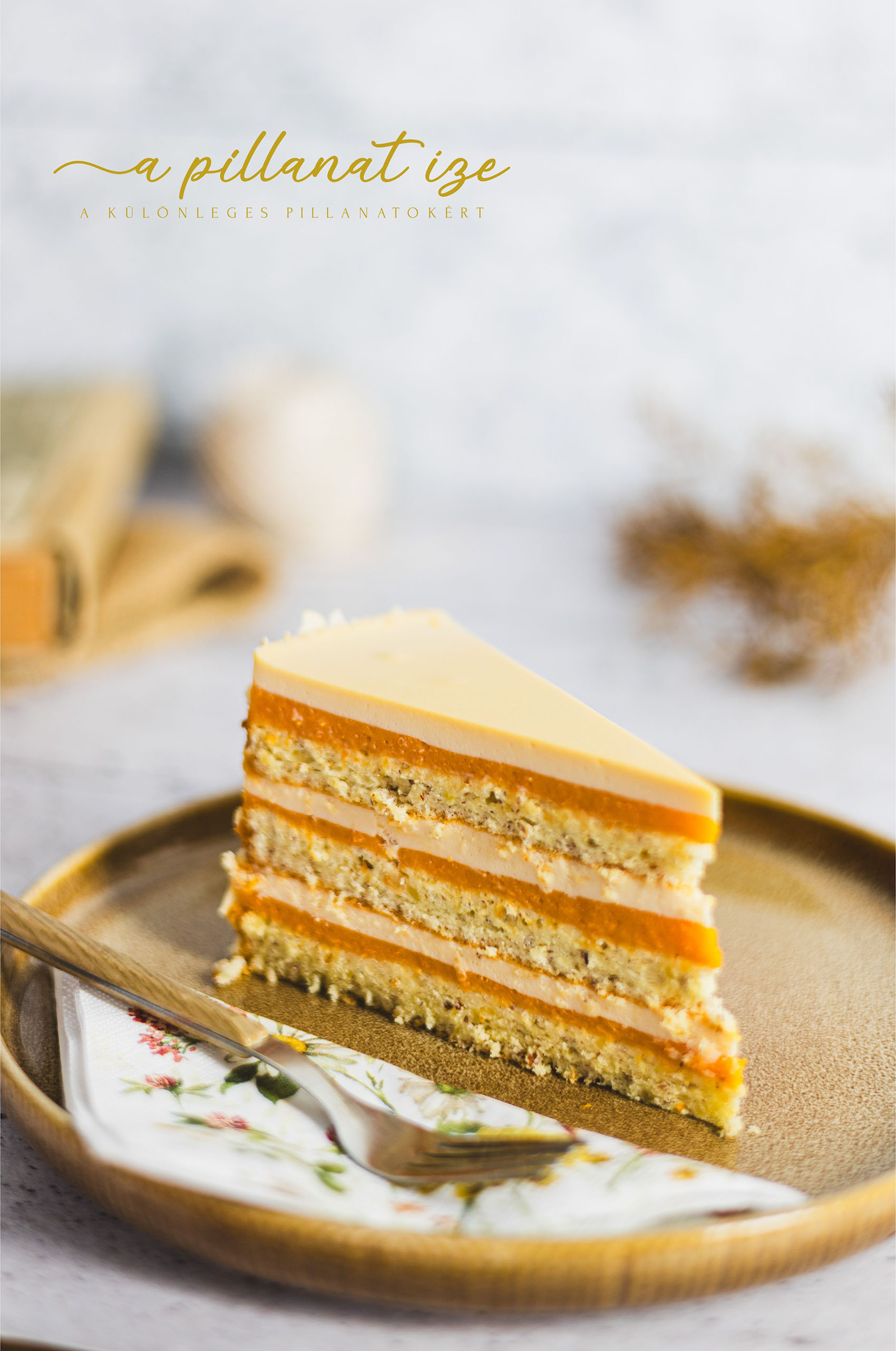 Sárgabarackos sóskaramell torta