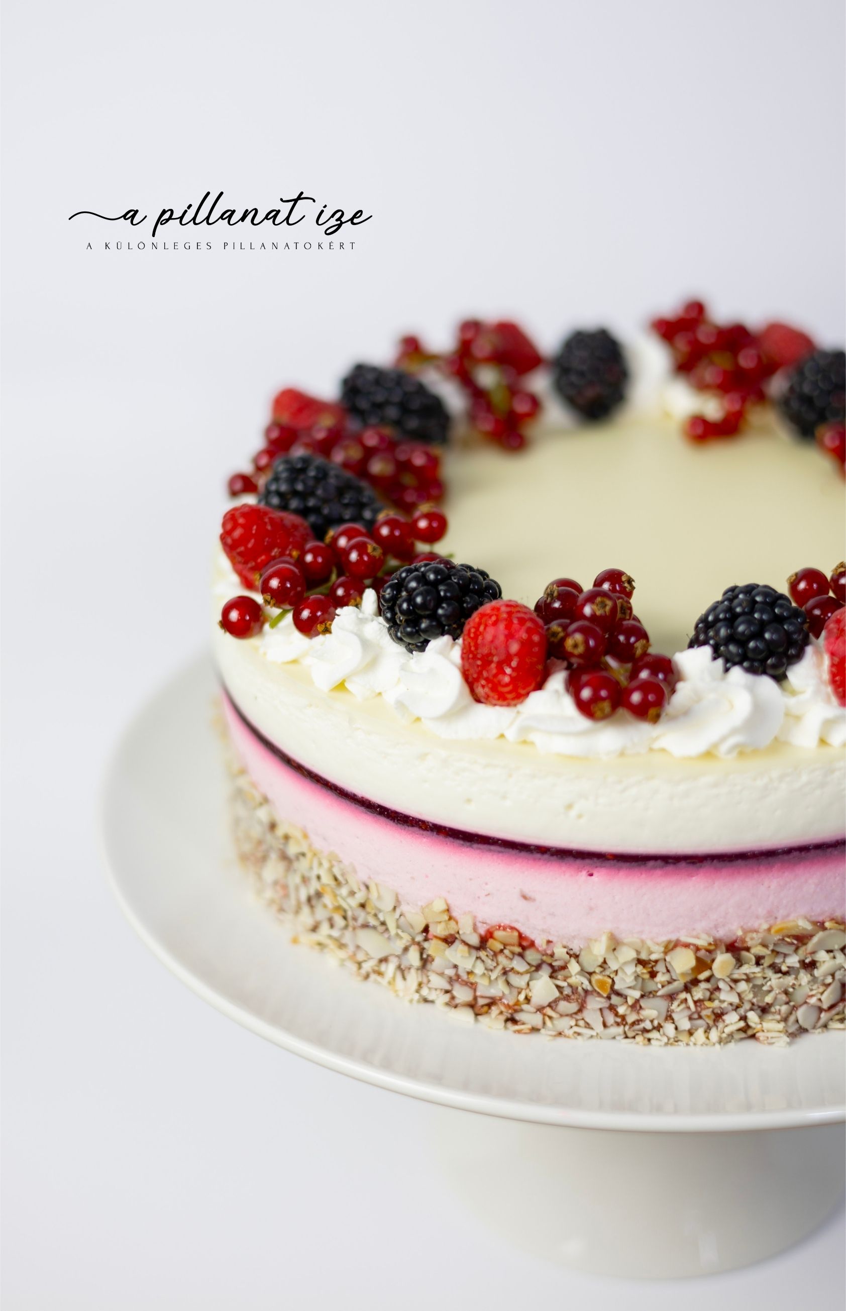 Erdei gyümölcsös joghurt mousse torta