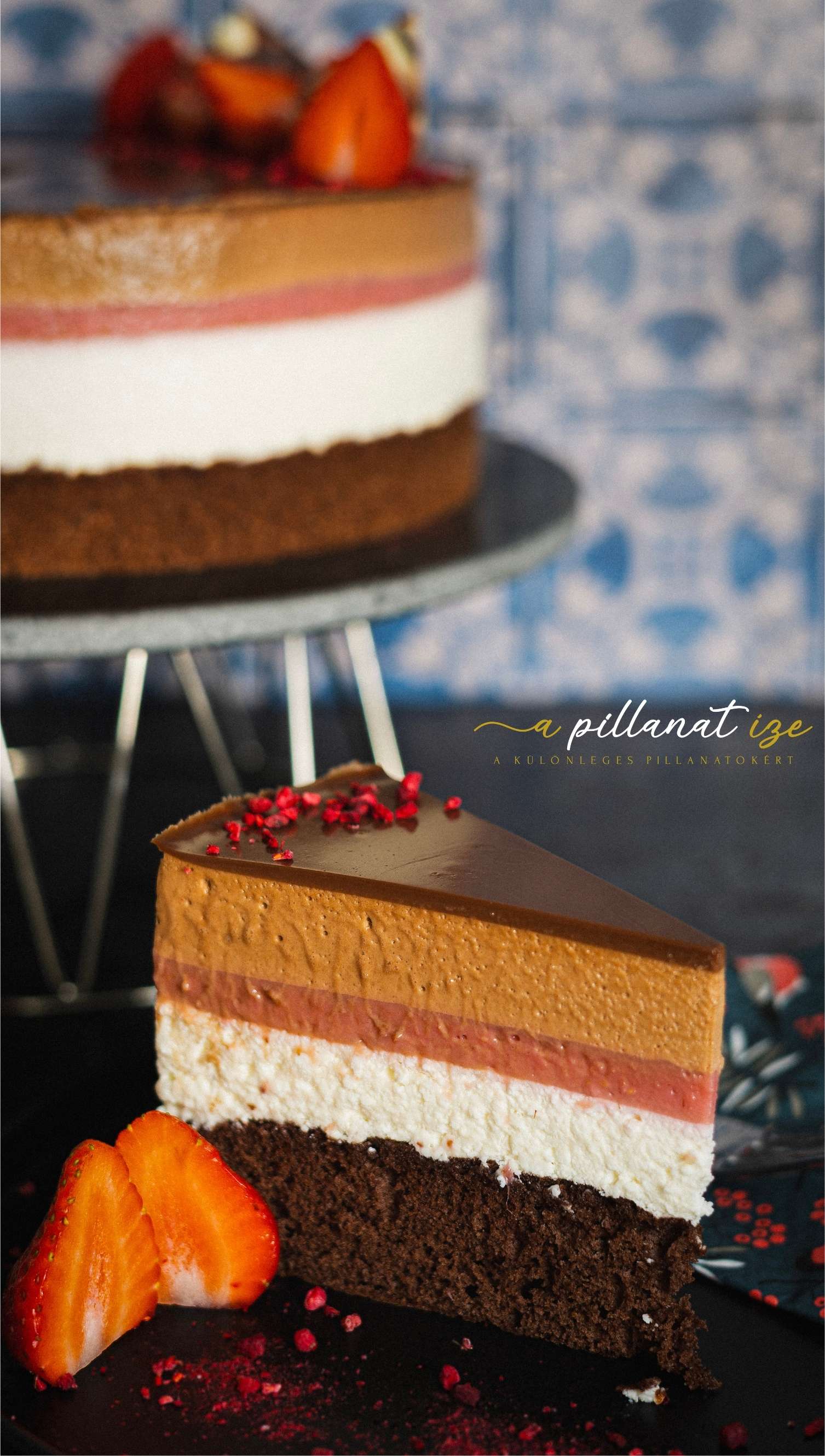 Csokis túrós gyümölcs torta recept