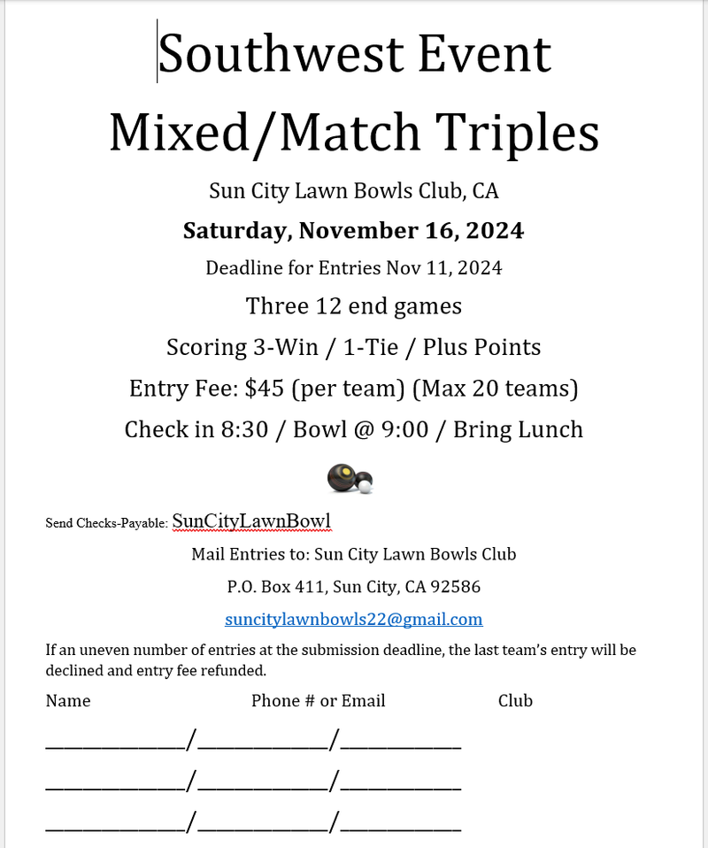 Mixed/Match Triples 2024