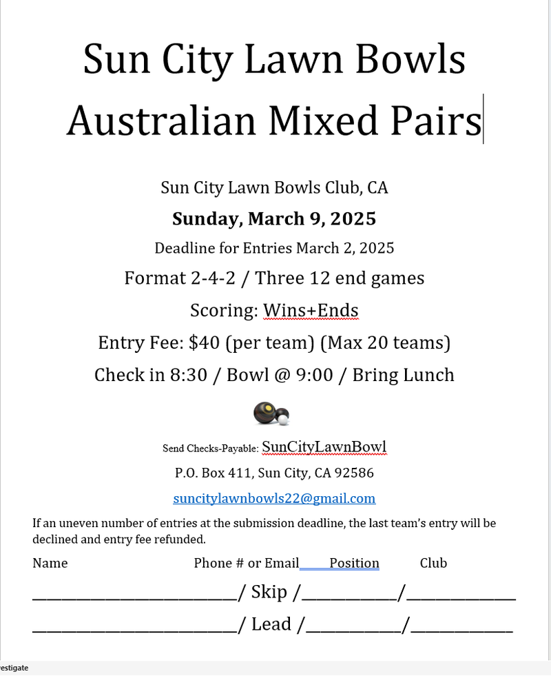 2025 Aussie Mixed Pairs