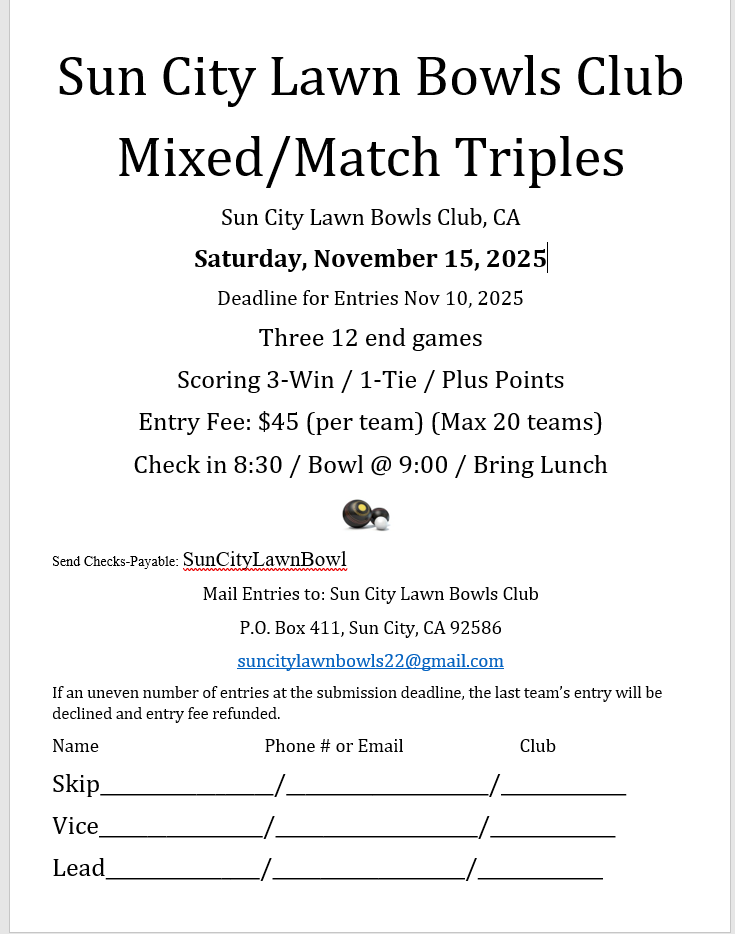 2025 Mixed/Match Triples