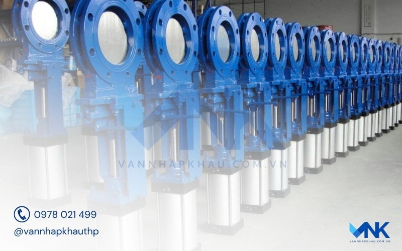 Ứng dụng thực tế của van cổng dao điều khiển khí nén trong công nghiệp