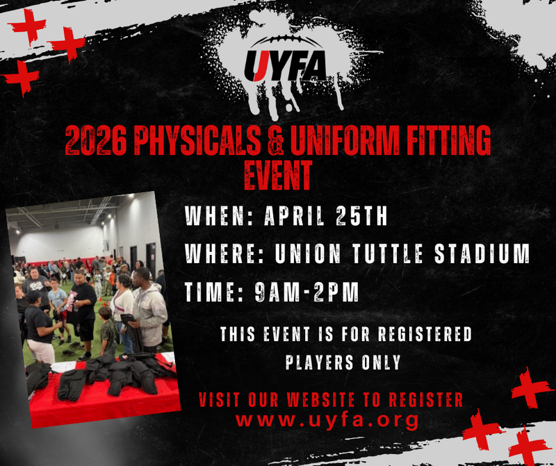 UYFA UNIFORM FITTING & PHYSICALS EVENT