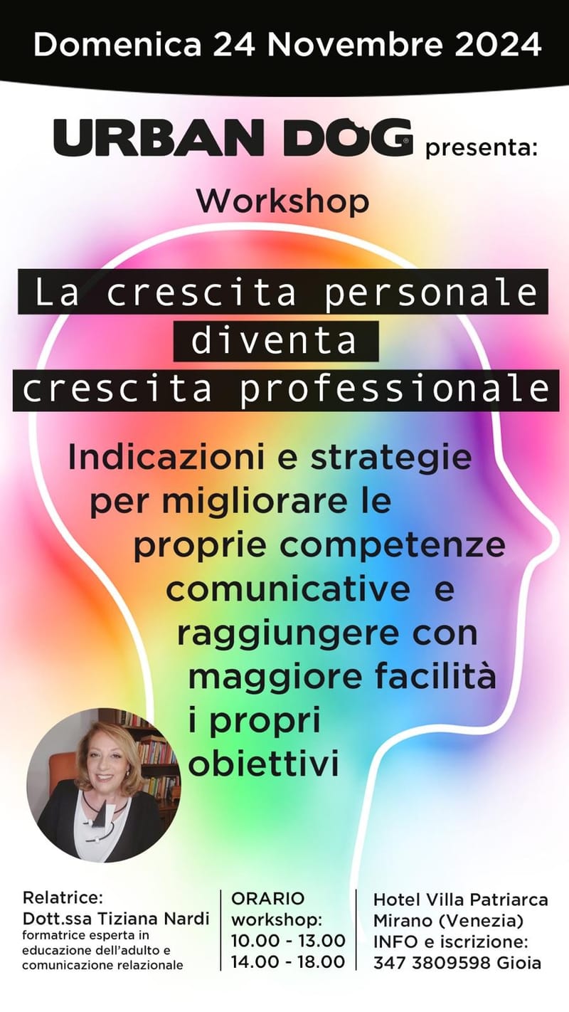 WORKSHOP: LA CRESCITA PERSONALE DIVENTA CRESCITA PROFESSIONALE