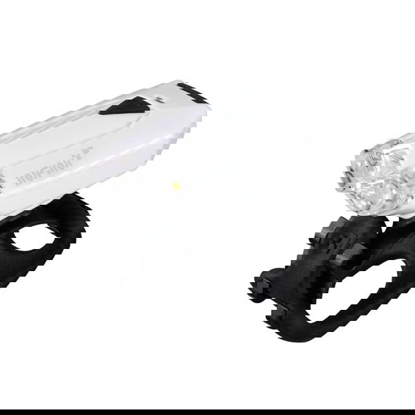 Fanalino anteriore bici LED ricaricabile USB, 80 lumen, compatto e leggero, bianco