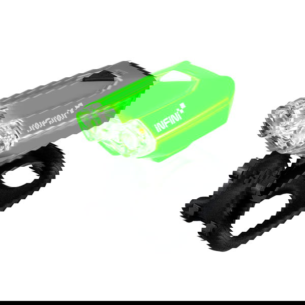 Fanalino anteriore bici LED ricaricabile USB, 80 lumen, compatto e leggero, verde