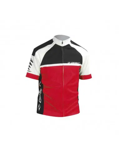 maglia ciclismo bambini Air Skin colore rosso, con cerniera intera e tasche posteriori