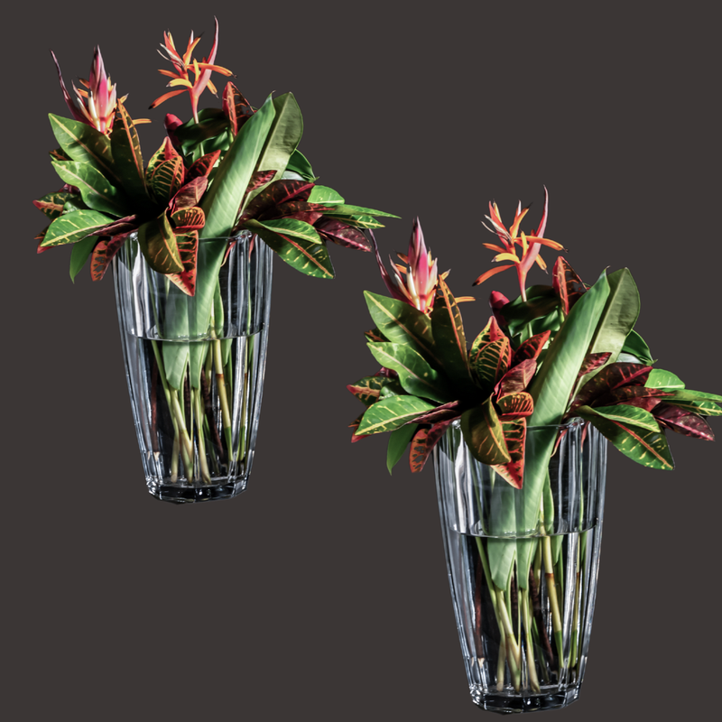 Elegáns 30 cm-es design vázás virágdísz